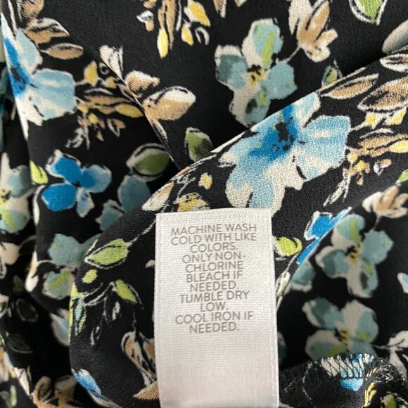J. Jill Double Layer Shirt Women's XL Floral Long Sleeve Multicolored Flawed - Picture 12 of 13
